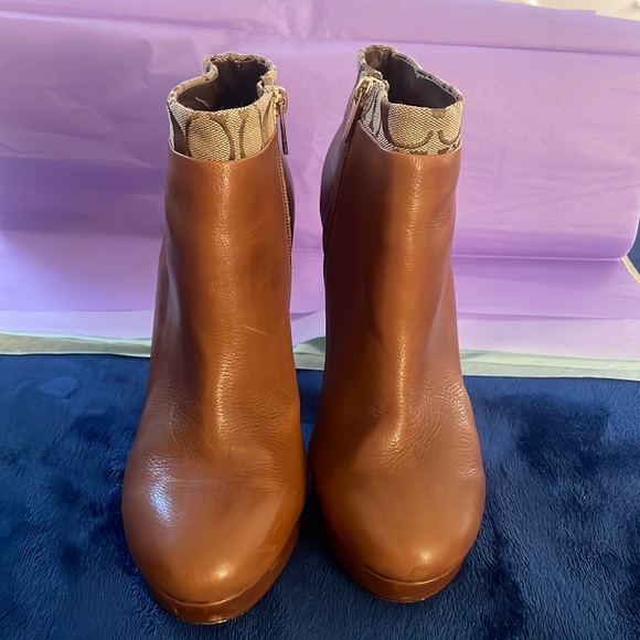 Coach Shoes - Coach Heels closed toe boots ! Beautiful EUC !